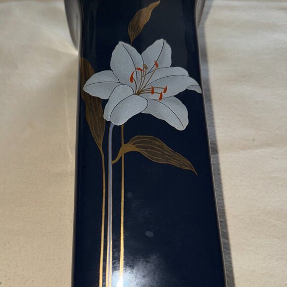 Vintage Blue Iris OTAGIRI Japan Vase - Picture 10 of 16